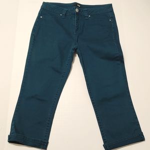 Teal a.n.a. Cropped Jean Capris sz 12